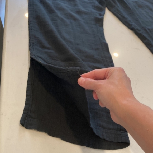 Pact 100% Organic Cotton Split Wide Leg Flat Front Coastal Daily Pants - Picture 2 of 9